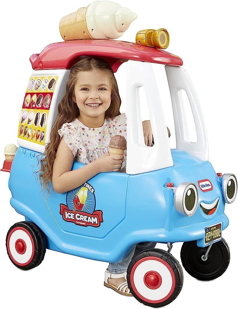 Little Tikes Cozy Ice Cream Truck, Cozy Coupe Ride On Car, Kid and Parent Powered, Ice Cream Truc... | Amazon (US)