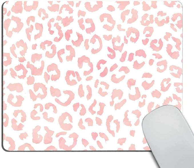 ZHUXUXITT Mouse pad,Blush Pink Modern Leopard Pattern Watercolor Pattern Waterproof Anime Gaming ... | Amazon (US)