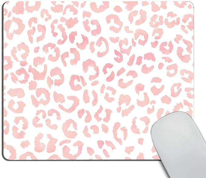 ZHUXUXITT Mouse pad,Blush Pink Modern Leopard Pattern Watercolor Pattern Waterproof Anime Gaming ... | Amazon (US)