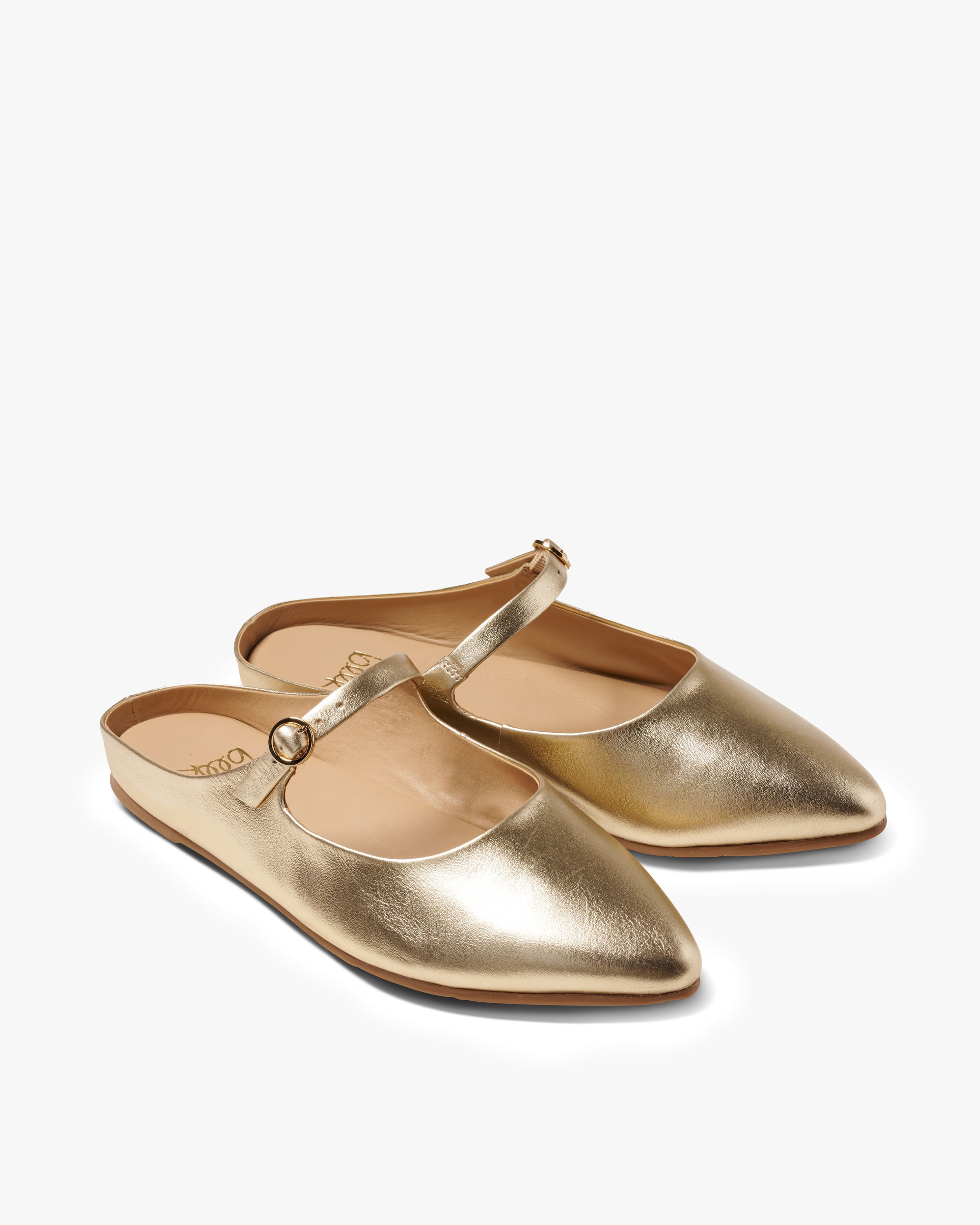 Swallow Leather Ballet Mule - Gold | beek | beek