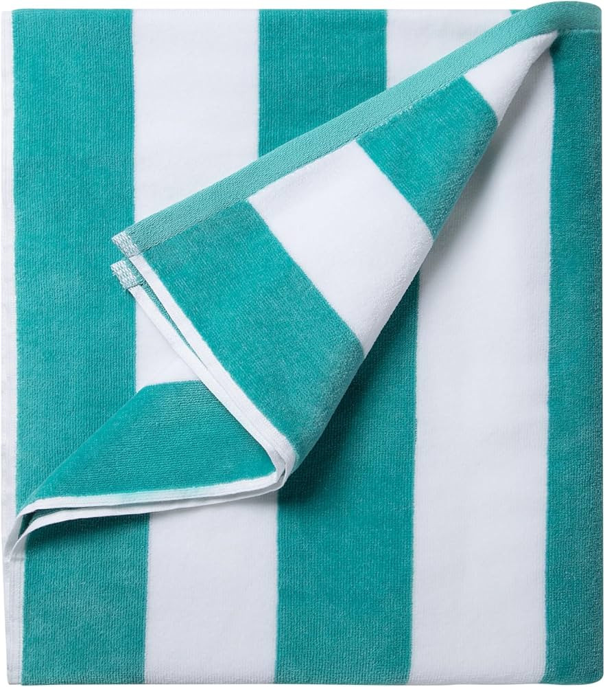LULUHOME Large Oversized Beach Towel - Big Cotton 36 x 70 Inch Striped Pool Towel, Large Cabana S... | Amazon (US)