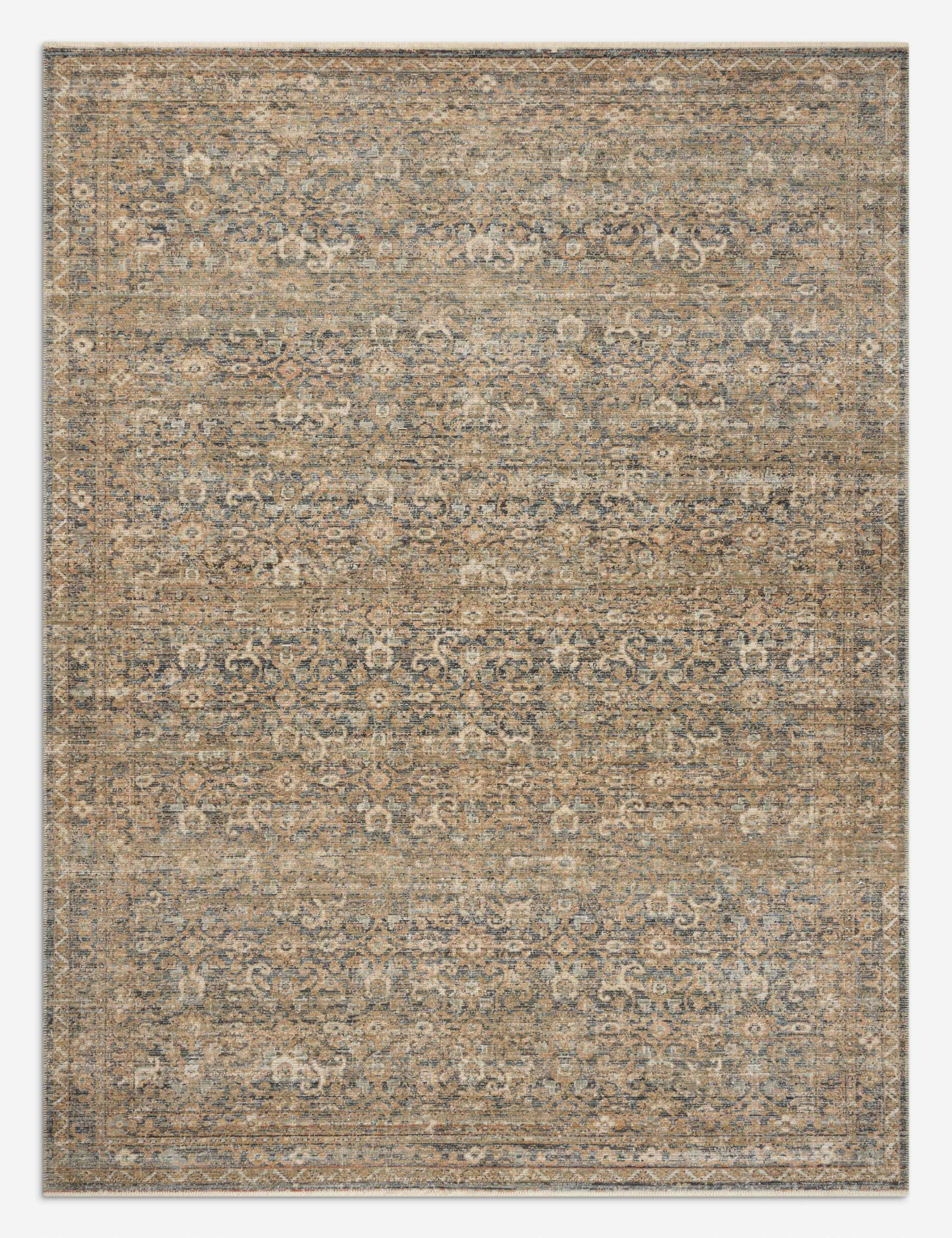 Molly I Rug by Amber Lewis x Loloi, Denim and Gold, 7'10" x 10' | Lulu and Georgia 