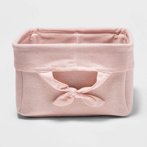 Decorative Storage Bin with Side Tie Medium - Cloud Island™ Pink | Target