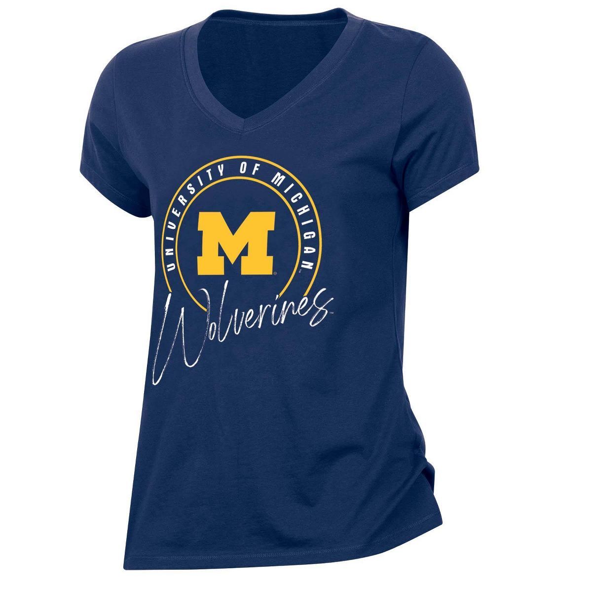 NCAA Michigan Wolverines Women's V-Neck T-Shirt | Target