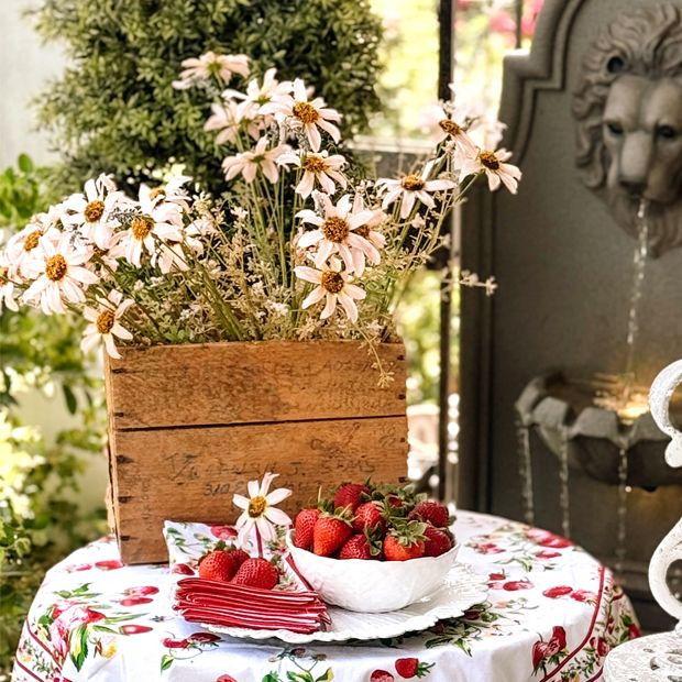 Pretty Pale Pink Wildflower Spray | Antique Farm House