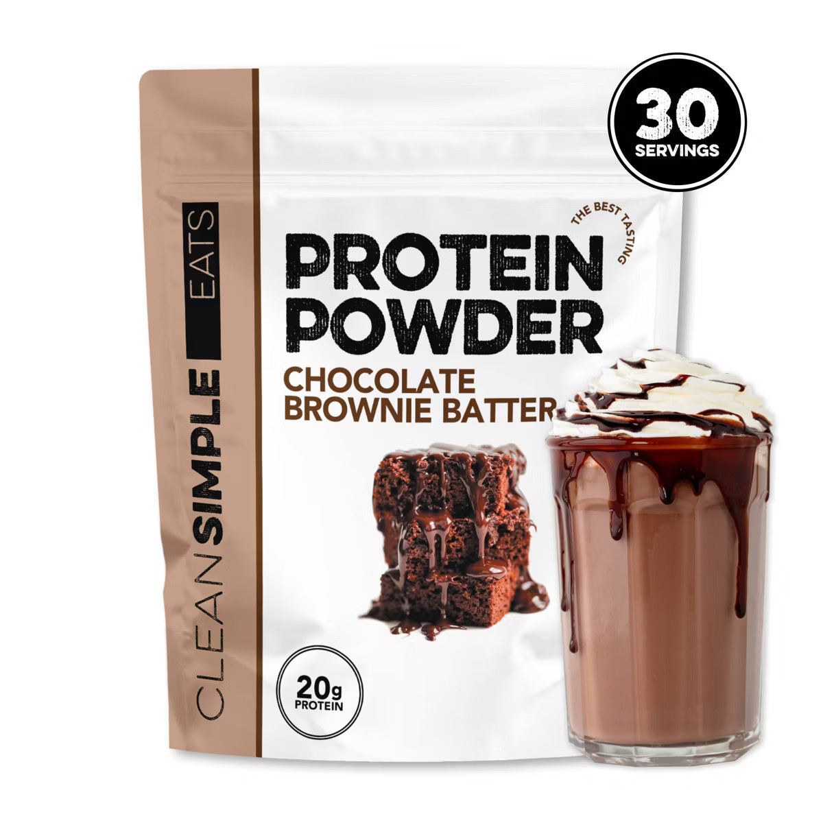 Clean Simple Eats Protein Powder - Chocolate Brownie Batter - 36oz/30 Servings | Target