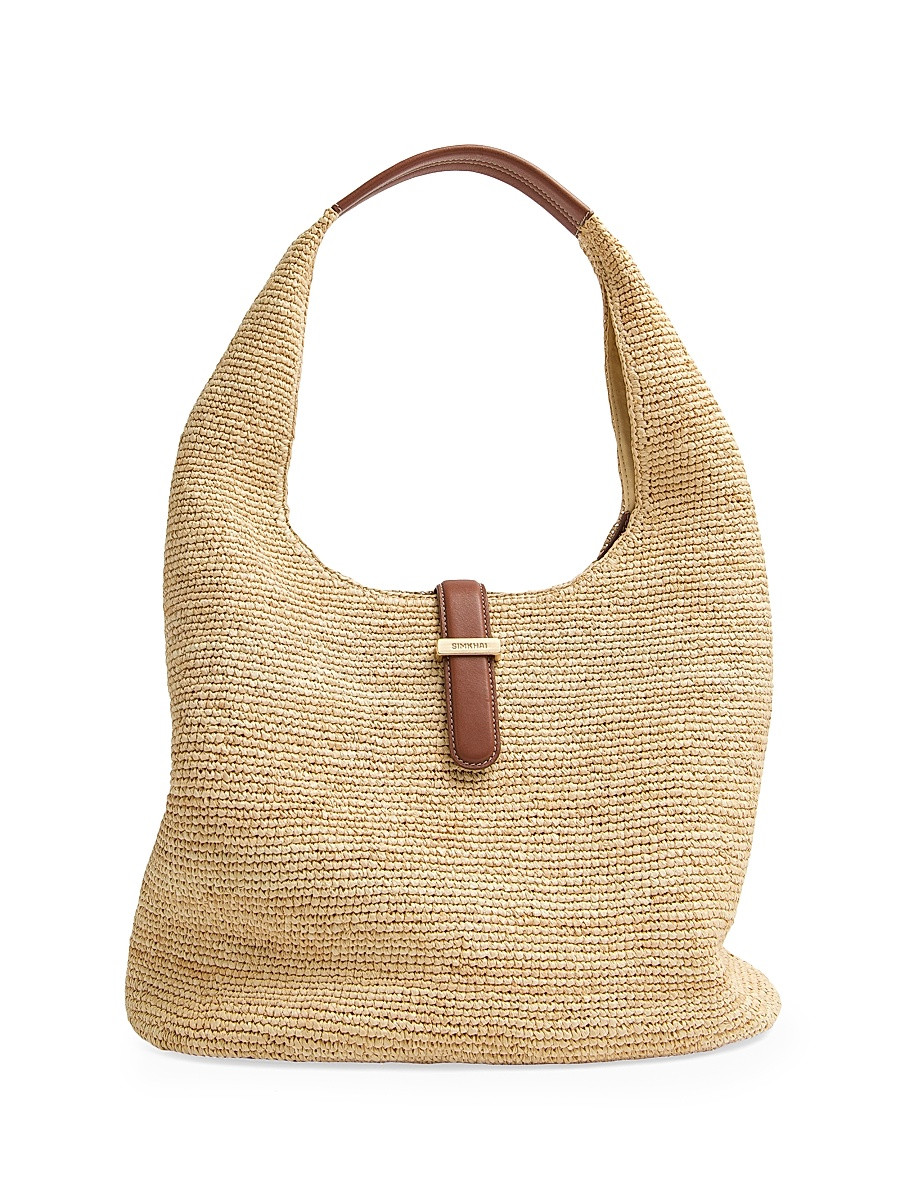Women's Woven Raffia Hobo Bag - Natural Sequoia | Saks Fifth Avenue