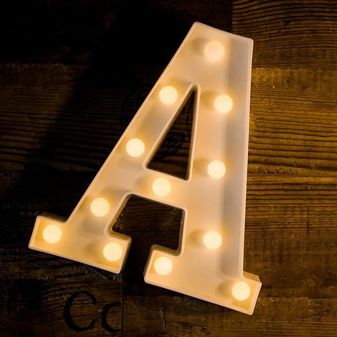 Foaky LED Letter Lights Sign Marquee Light Up Letters Sign for Night Light Wedding/Birthday Party... | Amazon (US)