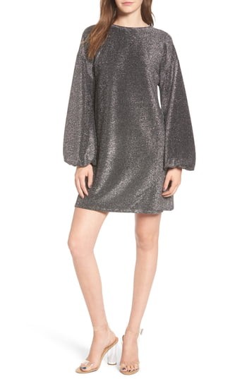 Women's Leith Metallic Shift Dress, Size X-Small - Metallic | Nordstrom