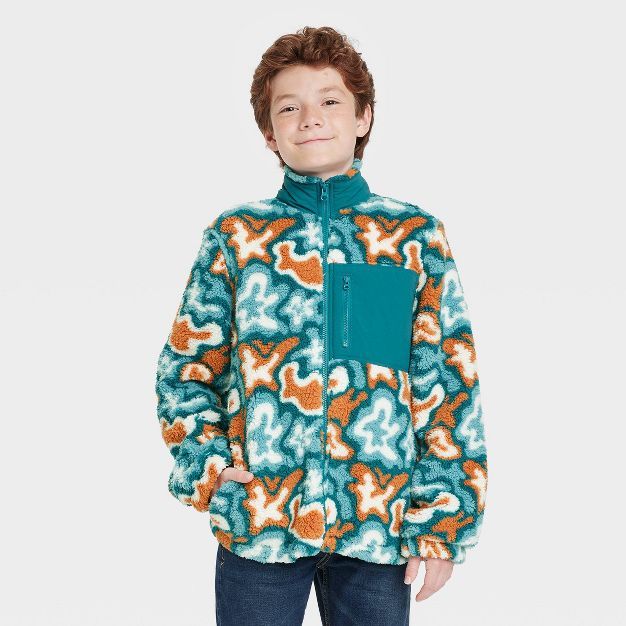 Boys' Zip-Up Faux Shearling Jacket - art class™ | Target