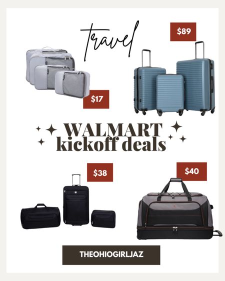 Walmart holiday kickoff deals travel essentials! Travel jet set gift ideas for holiday pre sale items! Luggage sets massively on sale! 

#LTKsalealert #LTKHolidaySale #LTKtravel