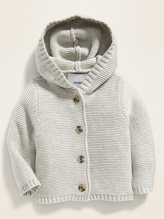 Unisex Button-Front Hooded Sweater for Baby | Old Navy (US)