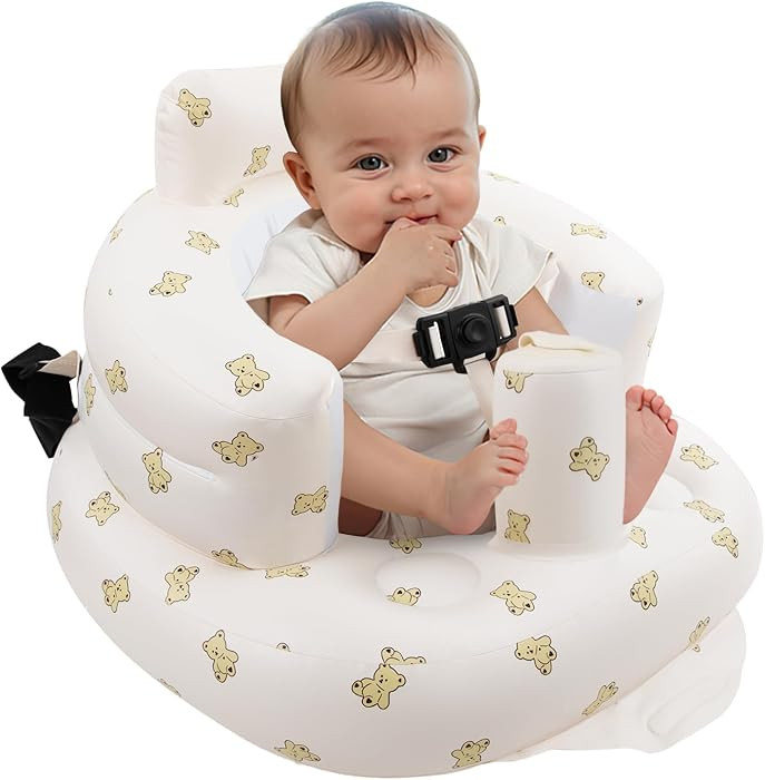EKEPE Inflatable Baby Seat with Harness for Babies 3 Months & Up, Baby Floor Chair for Sitting Up... | Amazon (US)