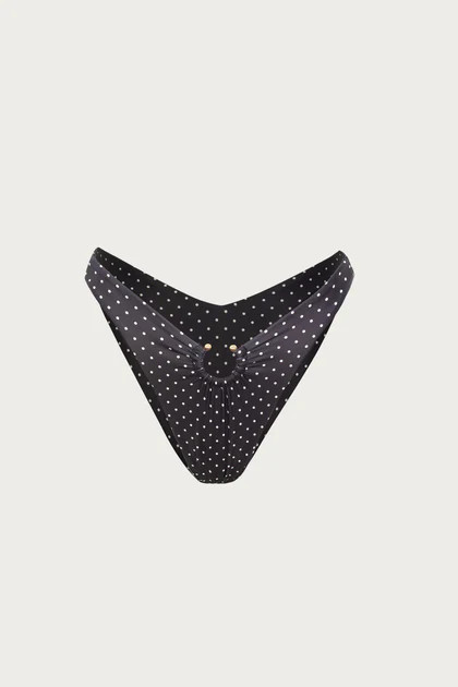 Pierced Bottom (Black Cream Polka Dot) | SAME