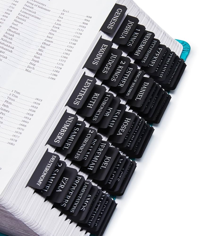 Laminated Bible Tabs for Women & Men - Large Print Tabs for Study Bibles, Boho Theme for Easy Nav... | Amazon (US)