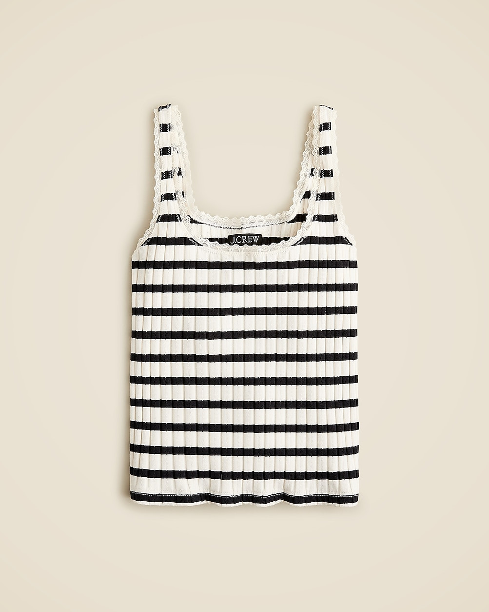 Pointelle tank top in stripe | J. Crew US
