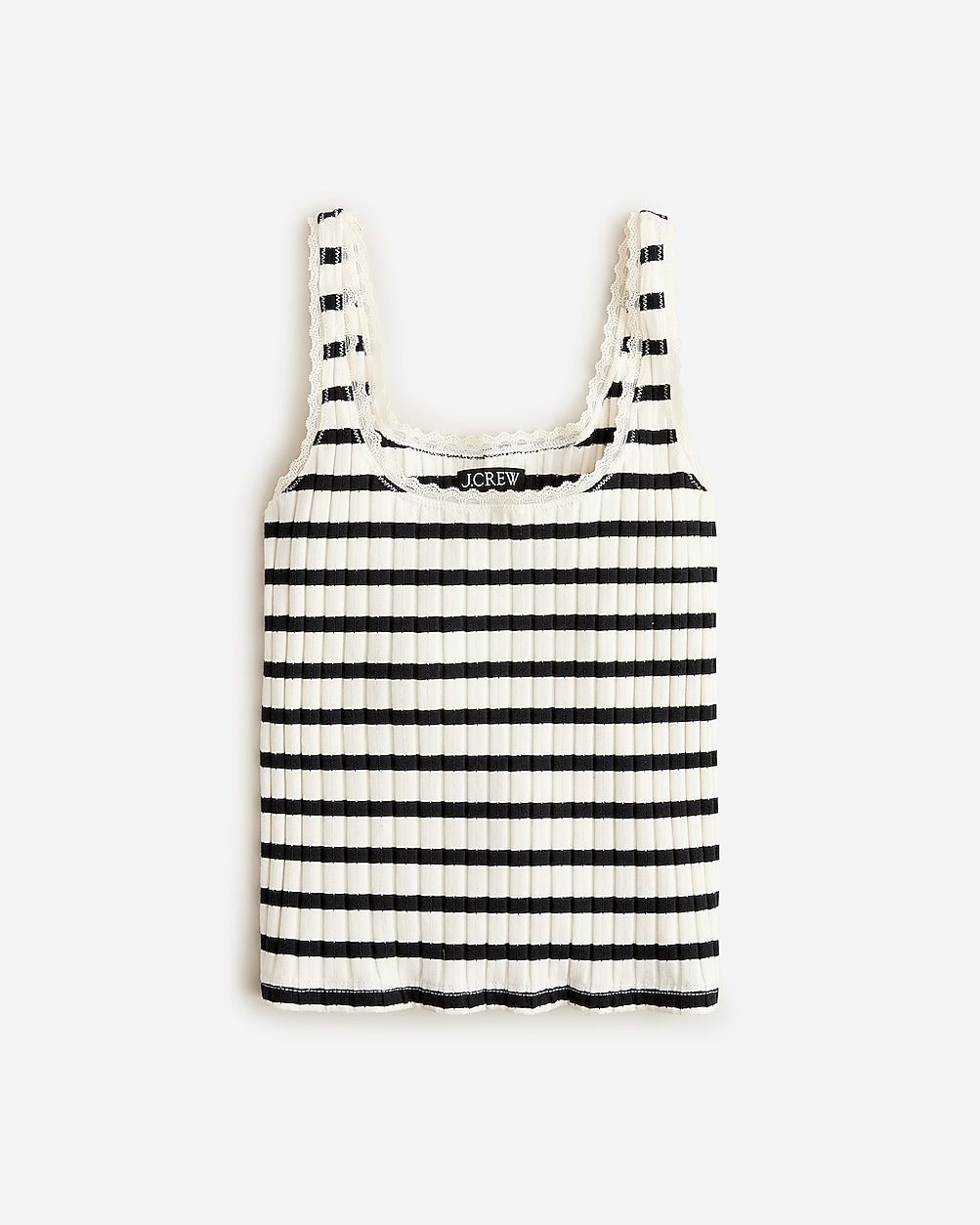 Pointelle tank top in stripe | J. Crew US