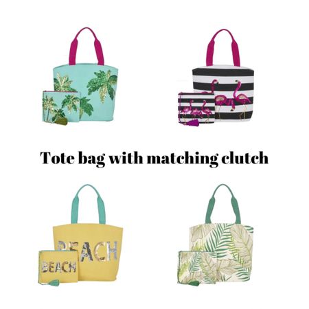 Look how cute these tote bags are with matching clutches! It’s an amazing price on sale for $21.99! They have a few other prints available. 

#LTKSwim #LTKItBag #LTKTravel