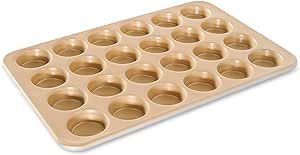Nordic Ware Naturals Aluminum NonStick Petite Muffin Pan, Twenty-four 2-Inch Cups | Amazon (US)