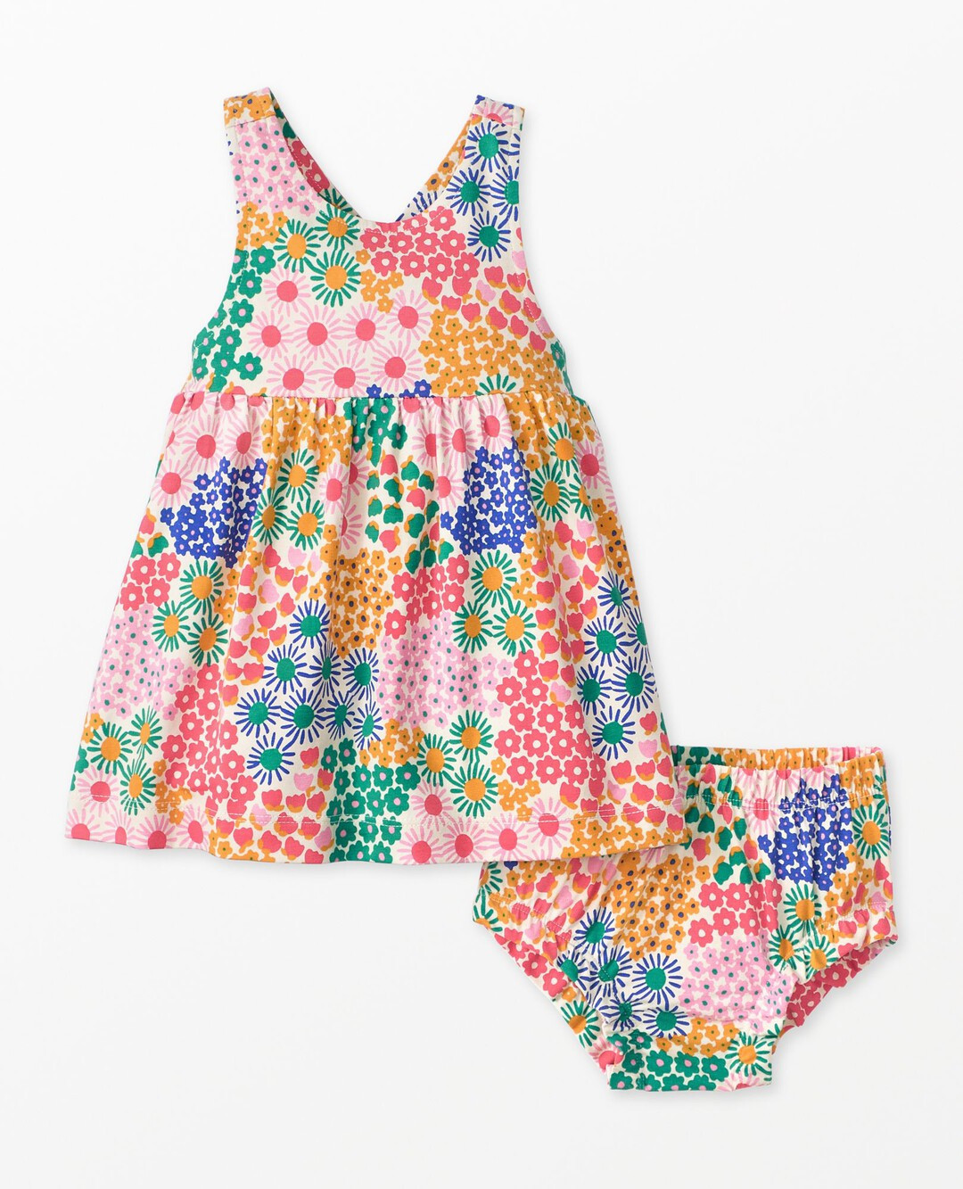 Baby Print Crossback Dress & Bloomer Set | Hanna Andersson