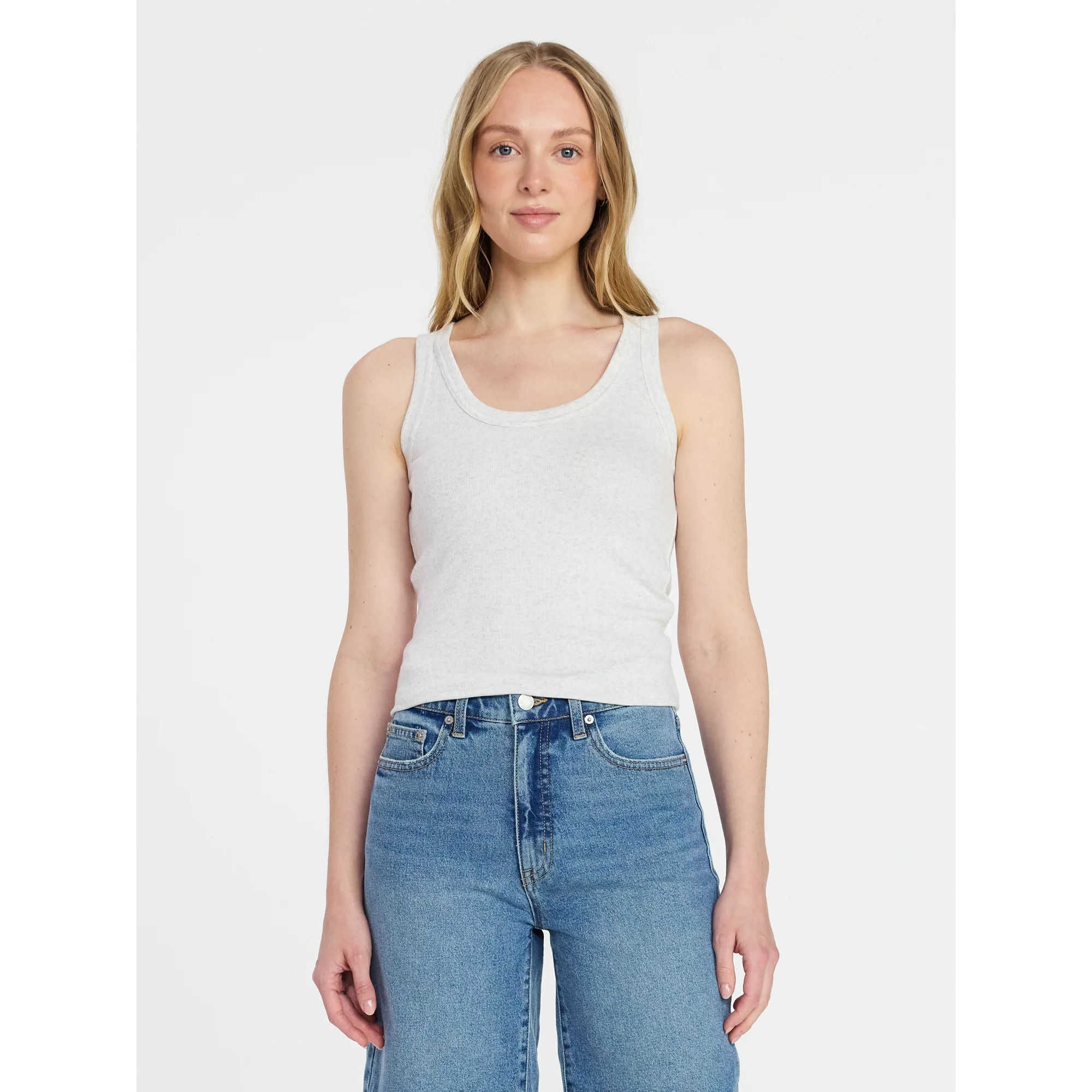 Time and Tru Women's Ribbed Tank Top, Sizes XS-XXXL | Walmart (US)