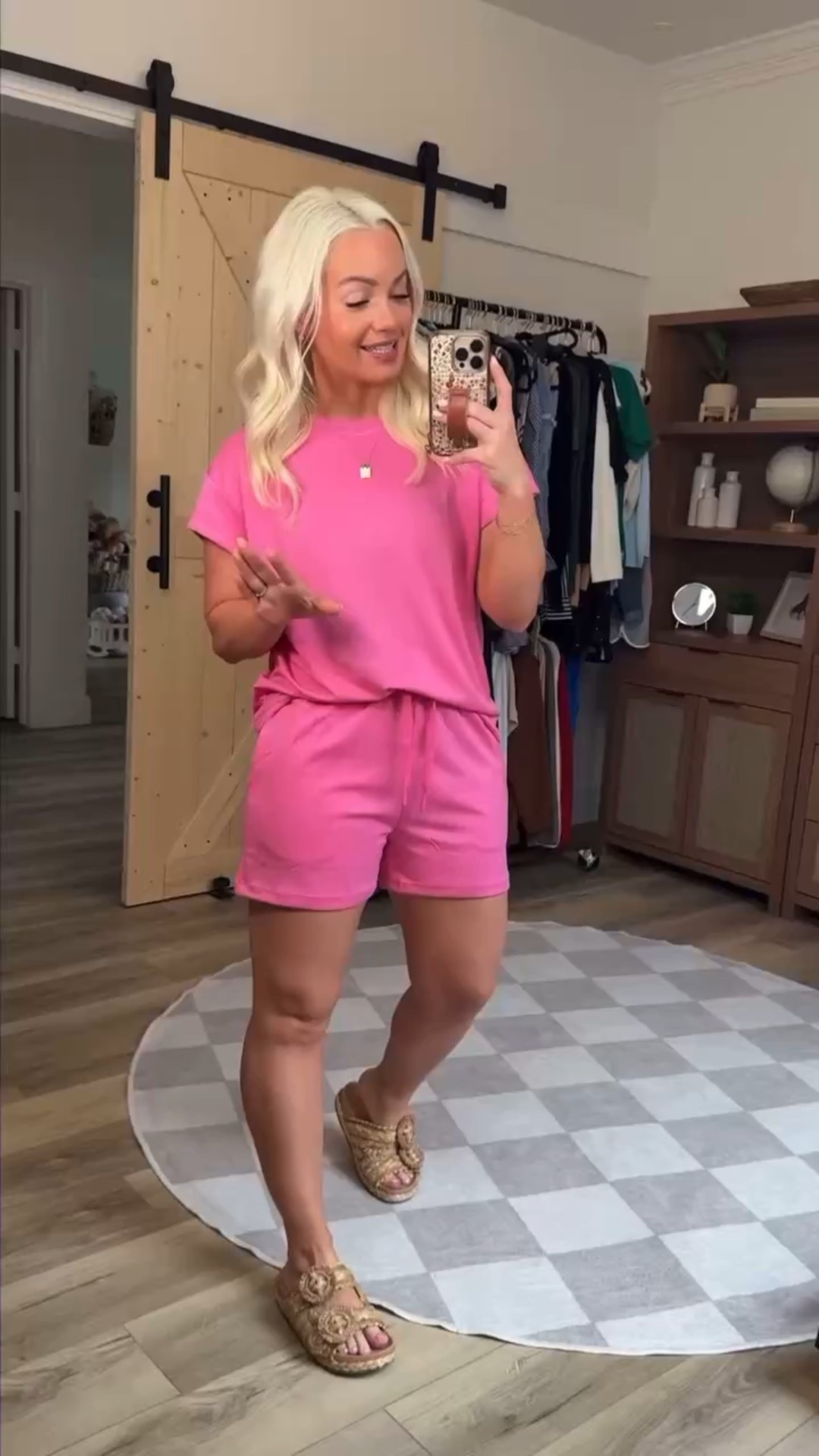 The color of this set is one of my all-time favorites, it’s absolutely perfect for warmer months. I love the functional drawstring that lets you adjust the fit, and the deep pockets are such a bonus. The material is incredibly soft, making it one of those sets you’ll want to wear on repeat for lounging, errands, or anything in between.

#AmazonFashion #LoungeSet #SpringStyle #ComfyAndCute #WardrobeFavorites #MatchingSet #SoftAndStylish #ClosetStaples #EverydayOutfit #FunctionalFashion