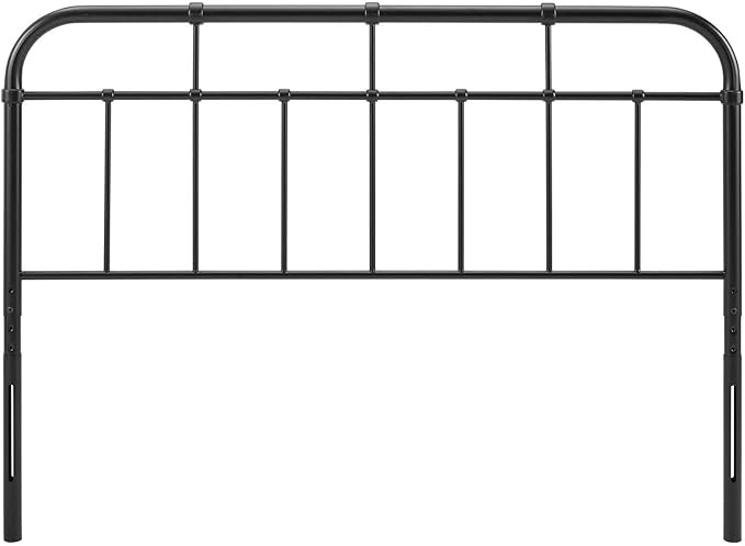 Modway Alessia Modern Farmhouse Metal Twin Headboard in Black | Amazon (US)