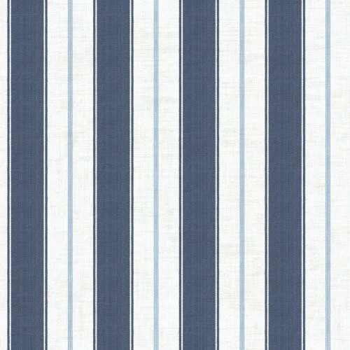 Seabrook Nantucket Stripe Navy Wallpaper | DecoratorsBest
