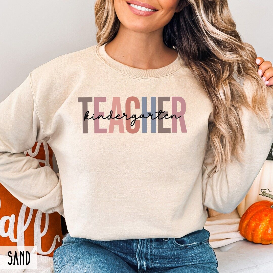 Kindergarten Teacher Shirt Kindergarten Teacher Sweatshirt - Etsy Canada | Etsy (CAD)