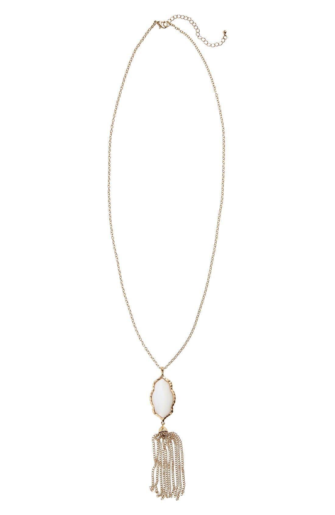 Stone Fringe Pendant Necklace | Nordstrom