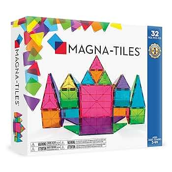 MAGNA-TILES Classic 32-Piece Magnetic Construction Set, The ORIGINAL Magnetic Building Brand | Amazon (US)
