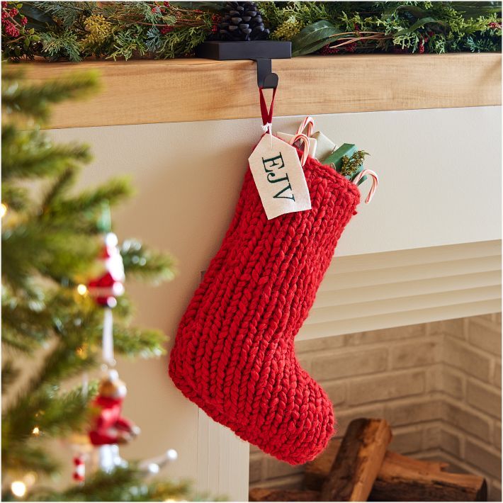 Chunky Red Knit Stocking | West Elm (US)