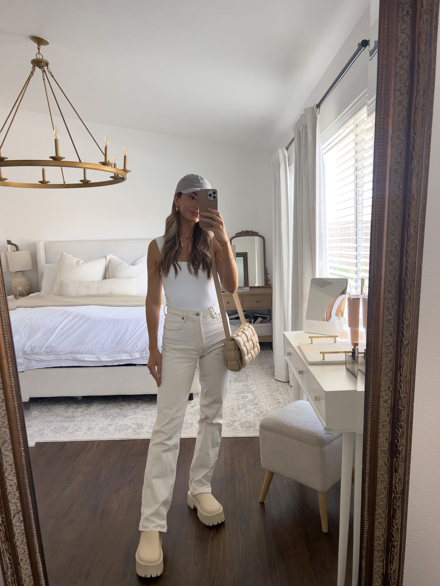 Small in bodysuit TTS and TTS in jeans (26) I got the long version (5,6)! Fav new hat 🤍 

#LTKunder100