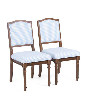 Set Of 2 19x37.5 Arched Back Upholstered Dining Chairs | Marshalls
