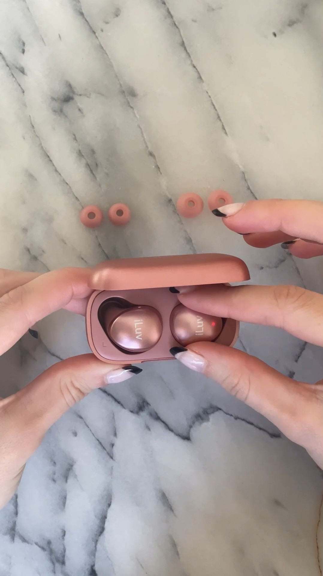 iLuv myBuds Wireless Earbuds, Bluetooth 5.3, Built-in Microphone, 20 Hour Playtime, IPX6 Waterproof Protection, Compatible with Apple & Android, Includes Charging Case & 4 Ear Tips, TB100 Rose Gold #airbuds #earphones #iphoneaccessories #gymaccessories 

#LTKGiftGuide #LTKhome #LTKHolidaySale