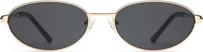 Retro Oval Sunglasses for Women Mens with Spring Hinge Sunnies AP3696 | Amazon (US)