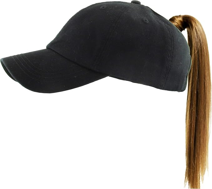 Bad Hair Day Ponytail All Cotton Baseball Cap Comfy Sports Hat Daily Wear Messy High Bun Fits Eve... | Amazon (US)