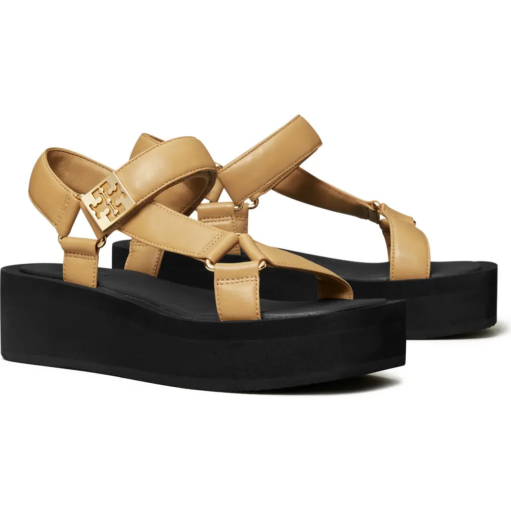 Tory Burch Mellow Platform Sandal in Ginger/gold/black at Nordstrom, Size 10.5 | Nordstrom