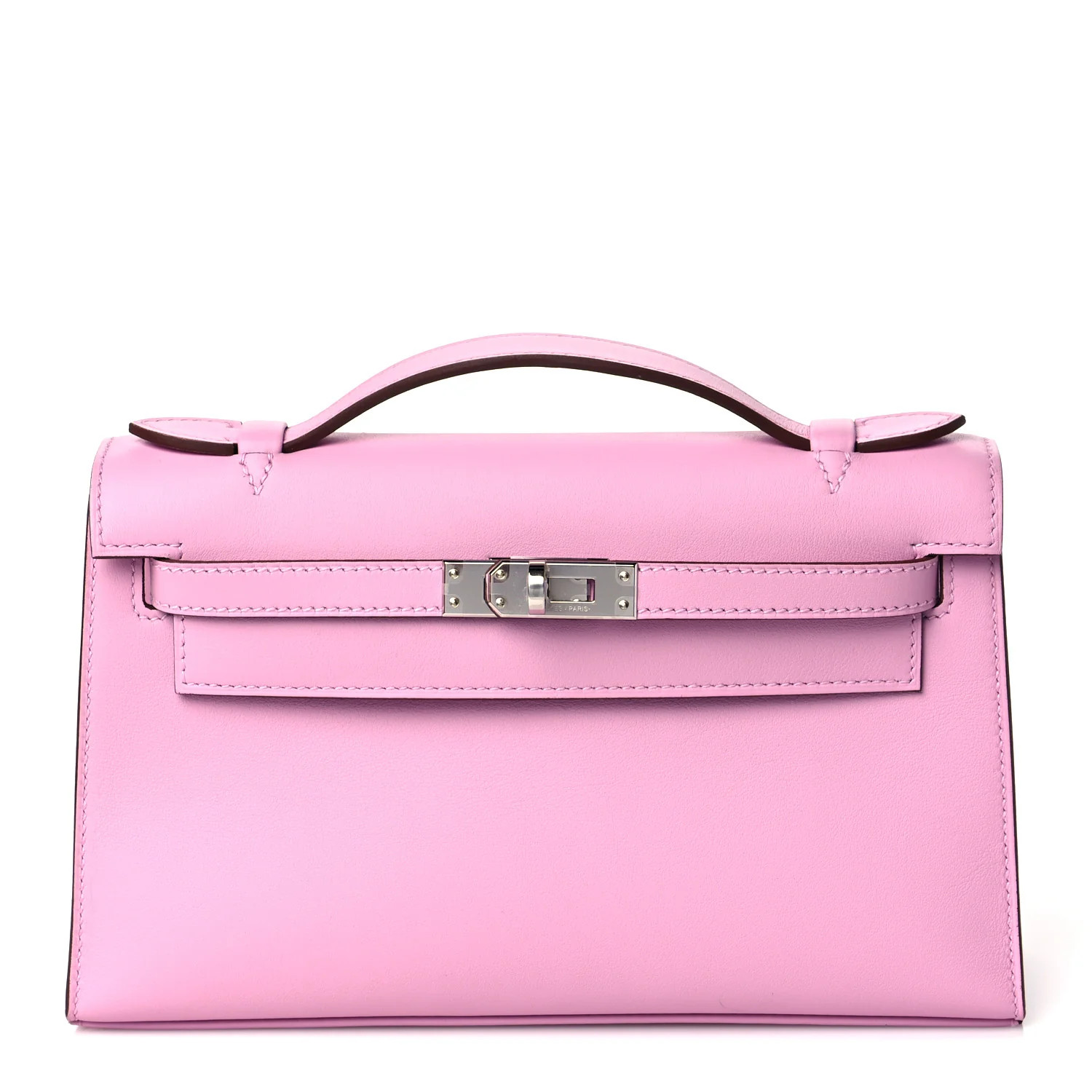 HERMES Swift Kelly Pochette Clutch Mauve Sylvestre | FASHIONPHILE | Fashionphile