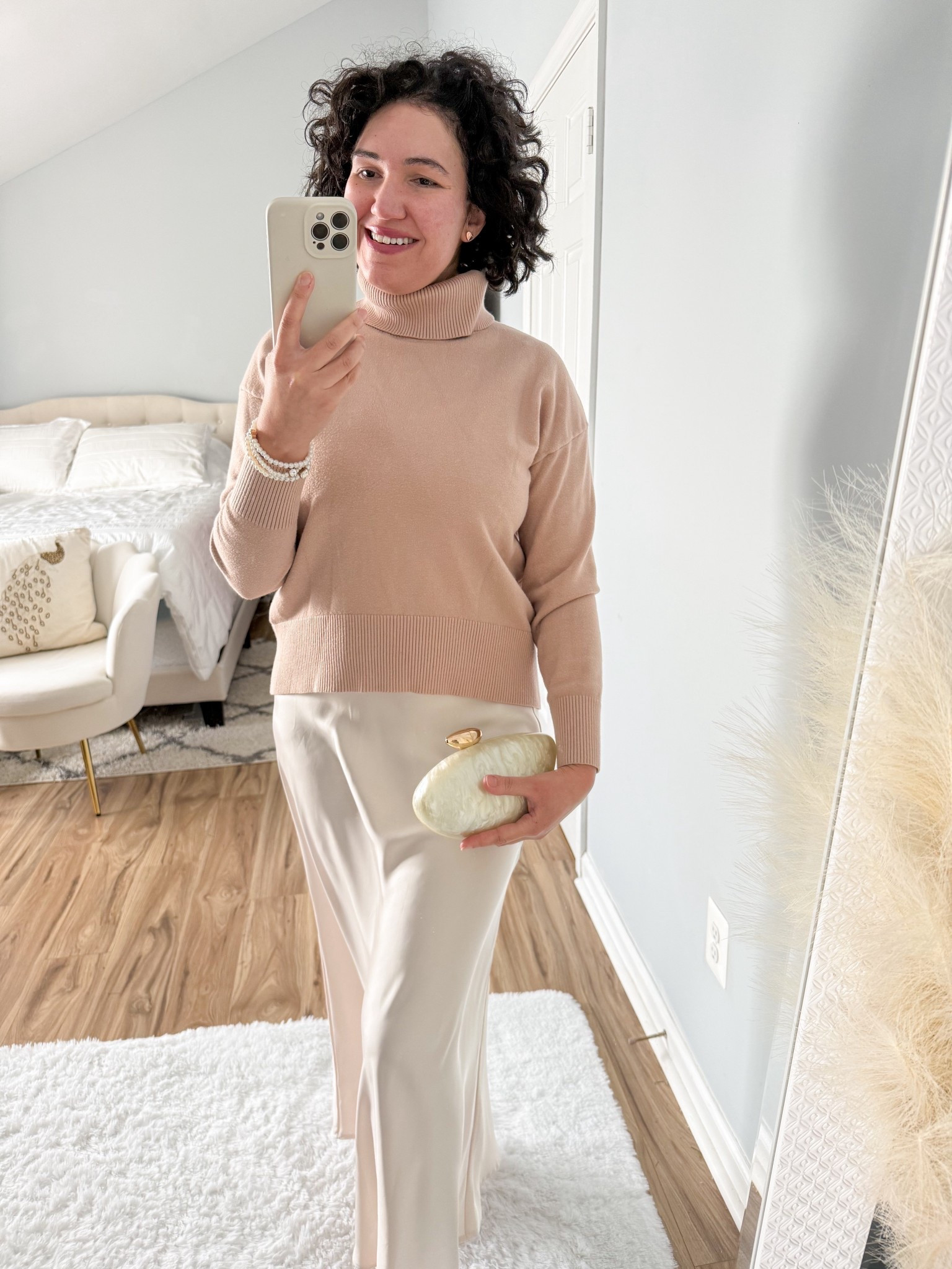 Valentines day outfit, sweater, satin skirt 

#LTKValentine #LTKOver40