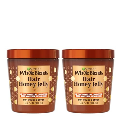 Garnier Whole Blends Hair Honey Jelly for Defining Waves and Curls, Hair Gel for Up to 100HRs Curl Definition, Frizz Control and Deep Moisture, 13.5 Fl Oz, 2 Count | Amazon (US)