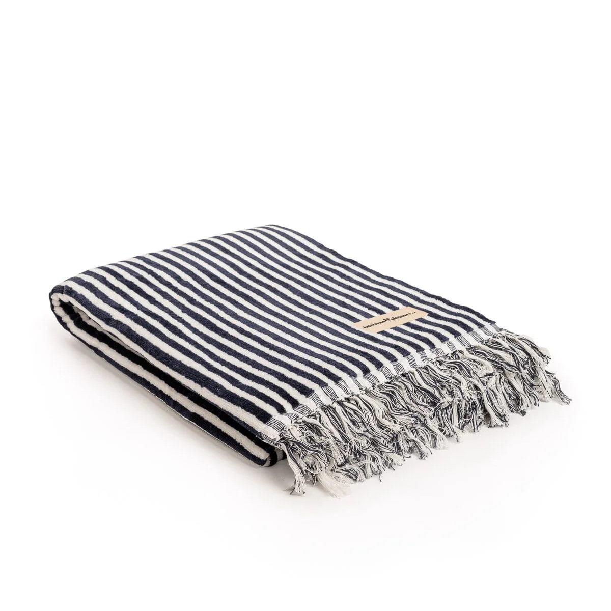 Navy Striped Beach Towel | Business & Pleasure Co.
