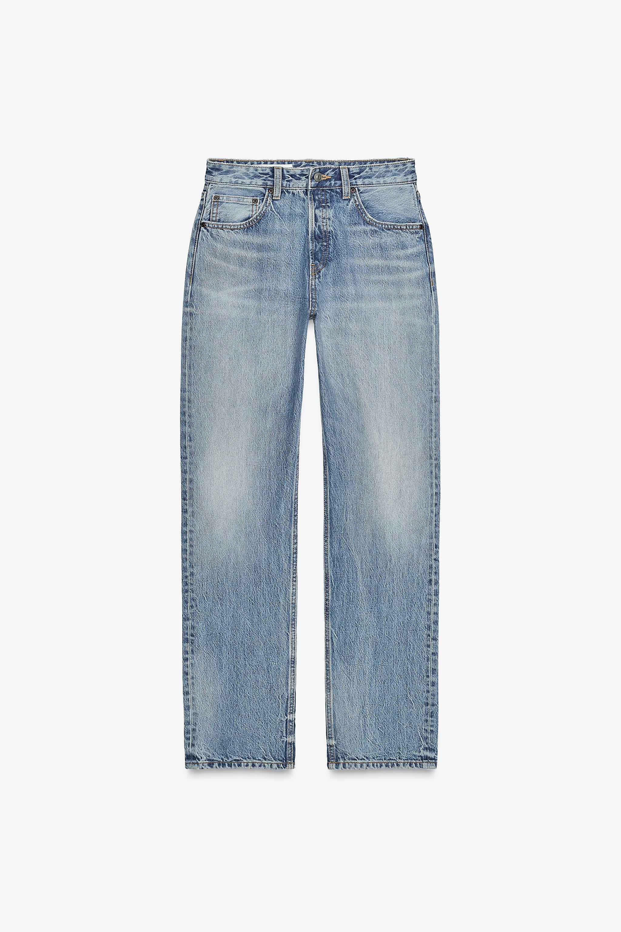 TRF MID-RISE STRAIGHT LEG JEANS | Zara US