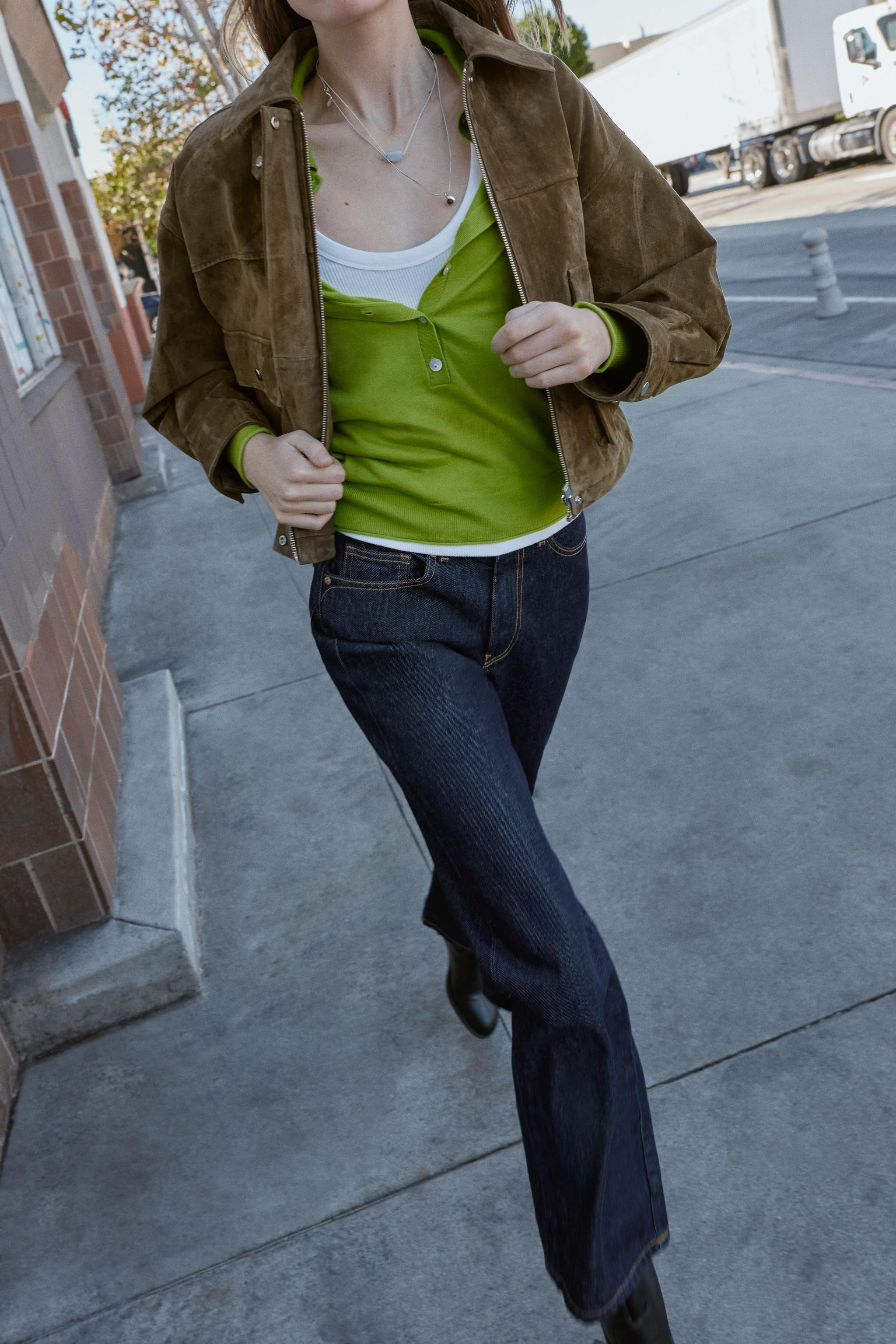 100% LEATHER BOMBER JACKET | Zara US