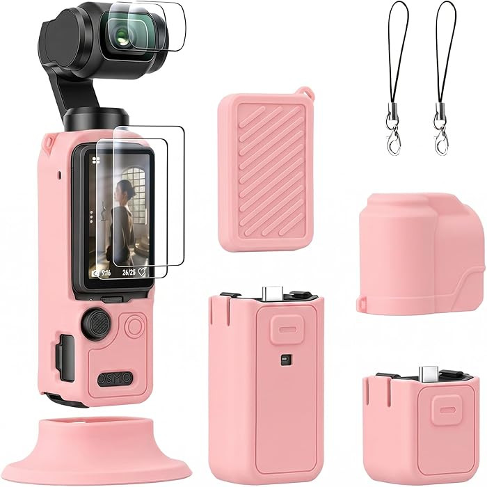 AMAZEAR Silicone Case Compatible with DJI OSMO Pocket 4, Pocket4 Accessories Soft Skin Protective... | Amazon (US)