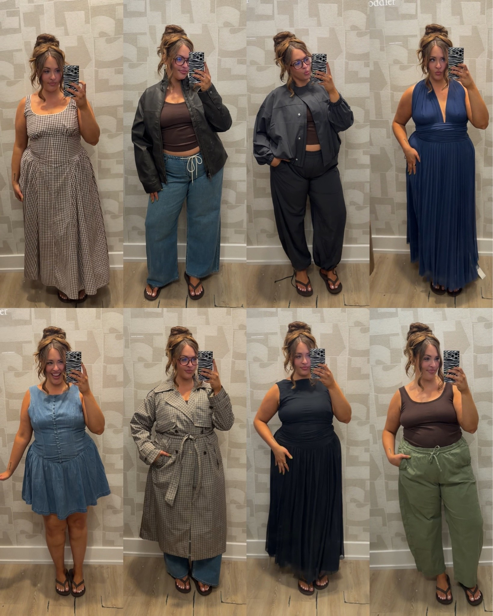 Wearing xl dresses, trench & bottoms! Wearing a large leather jacket & 34 regular low rise jeans!

#LTKPlusSize #LTKMidsize #LTKSaleAlert