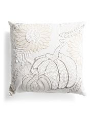 20x20 Beaded Pumpkin Embroidery Pillow | Throw Pillows | T.J.Maxx | TJ Maxx