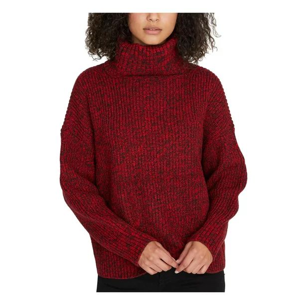 Sanctuary Womens Marled Roll Neck Pullover Sweater Red XL - Walmart.com | Walmart (US)