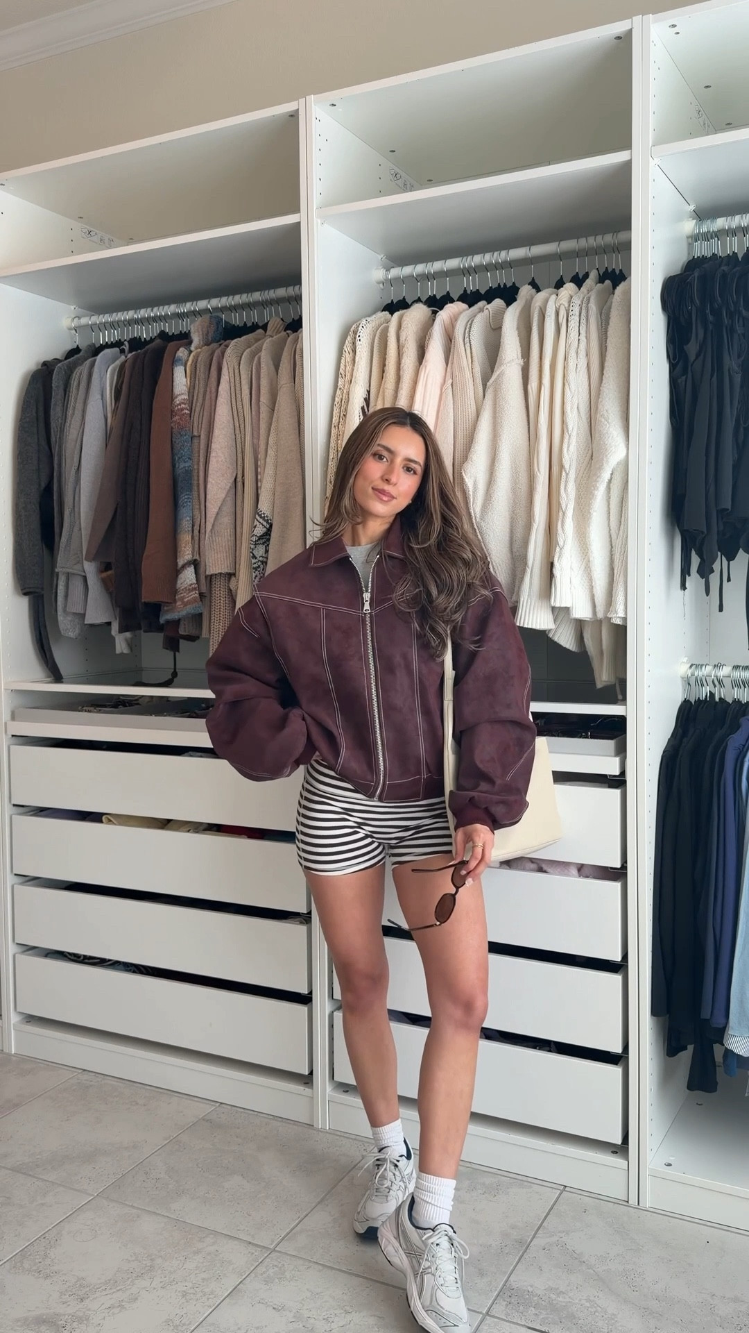 Errands + coffee spring ootd! Love a casual outfit like this :) wearing small in the shorts, xs in the sweatshirt and jacket!

#LTKgrwm #LTKootd