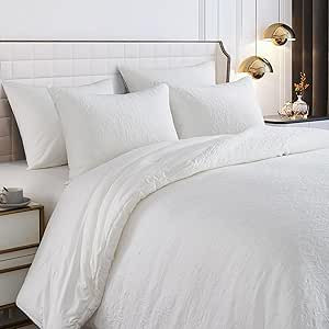 Cotton Boho Queen Size Comforter, White Comforter Queen, Extra Soft Vintage Farmhouse Bedding Was... | Amazon (US)